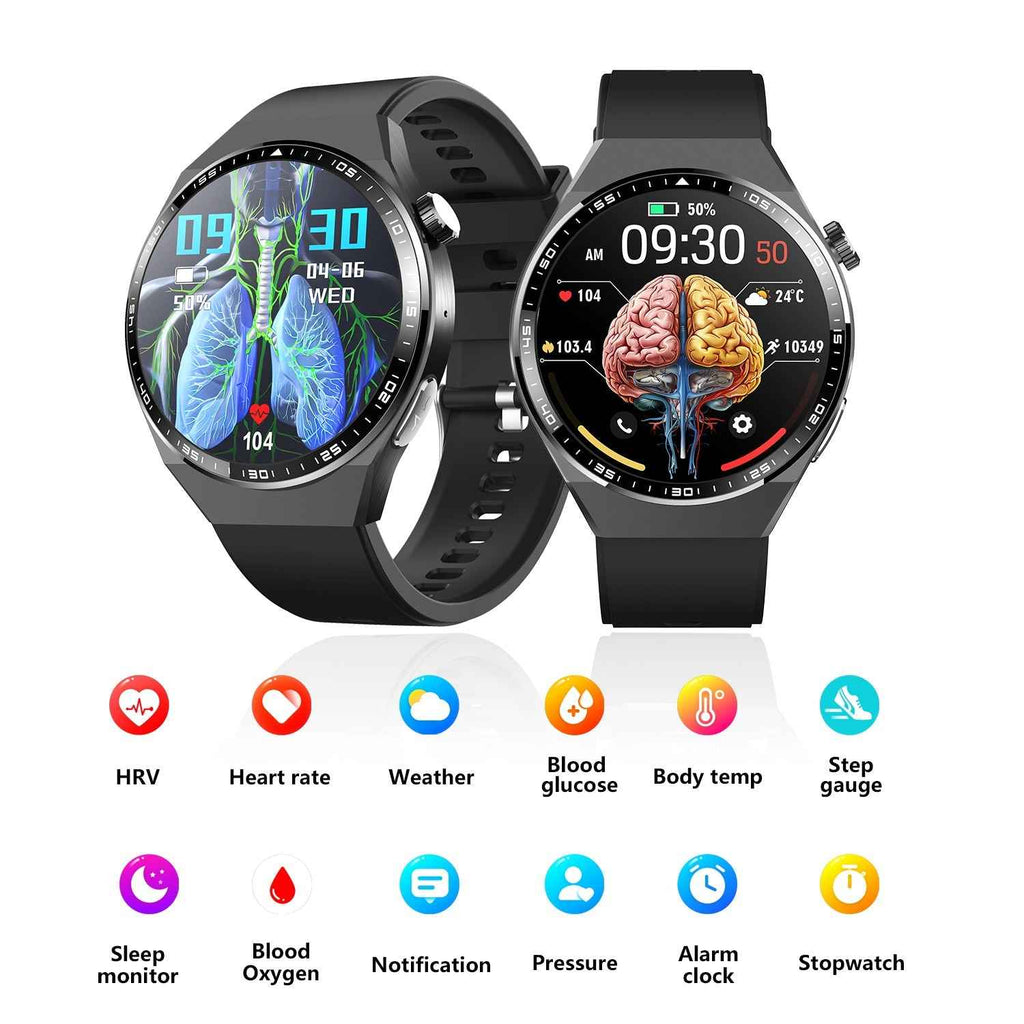 2025 New Accurate Measure ECG+PPG Diabetic Watches for Women Men Full Touch Screen Sport Fitness Watches Bluetooth For Android ios Smartwatch smart watch - Novara