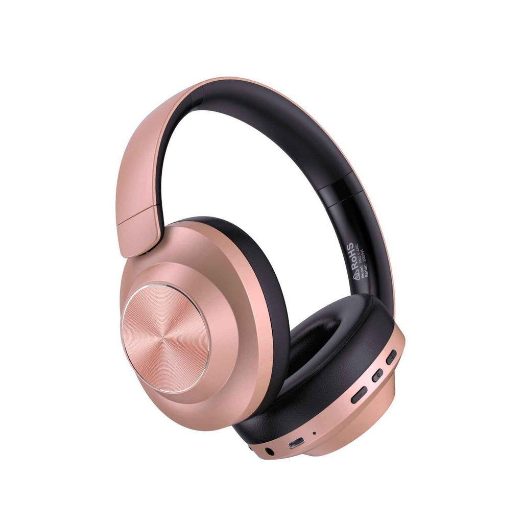 AIR PRO 5 ANC Rose Gold (Active Noise Cancelling Over Ear Wireless Headphones) Over Ear Headphones - Novara