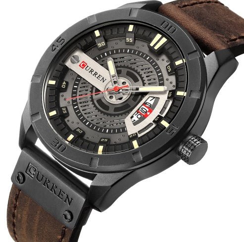 CURREN Men's Quartz Leather Watch – Military Sports Wristwatch with Date Display Watches - Novara