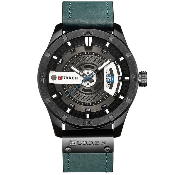 CURREN Men's Quartz Leather Watch – Military Sports Wristwatch with Date Display Watches - Novara