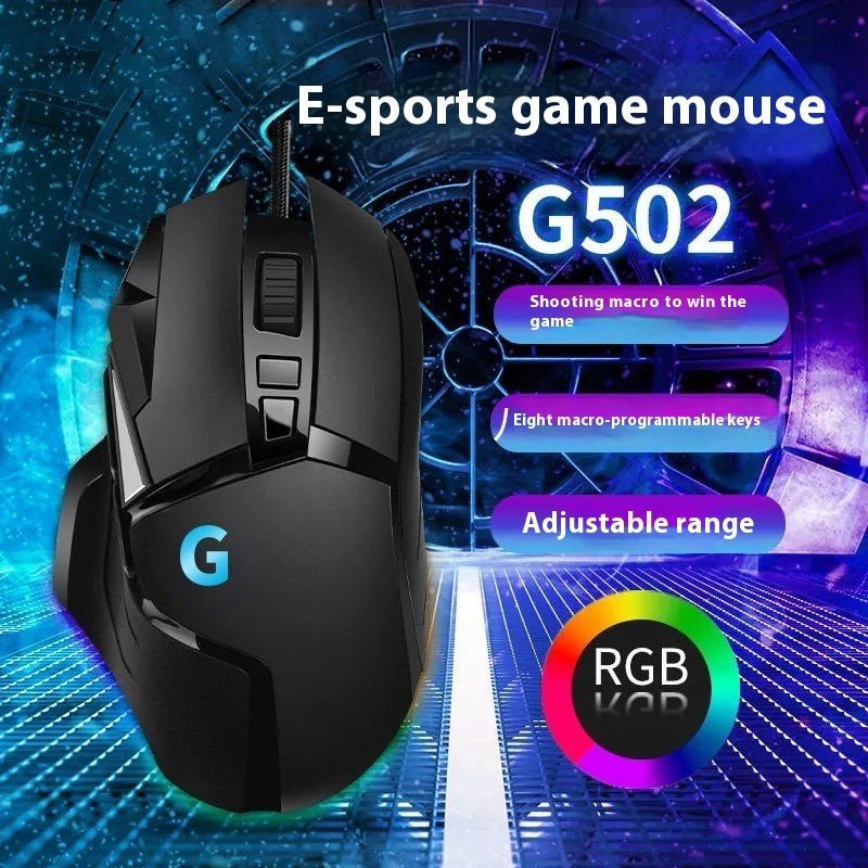 E - sports Games G502 Wired Mouse RGB Keyboard - Novara