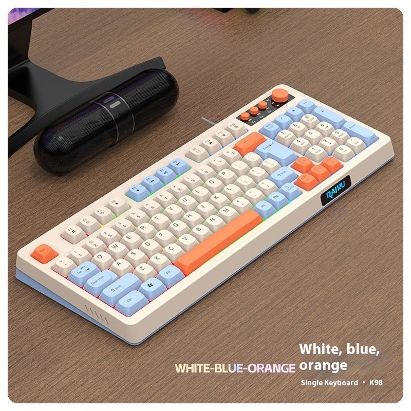 E - sports Games Keyboard And Mouse Set Mechanical Feeling Computer Key Mouse RGB Keyboard - Novara