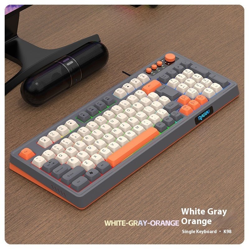 E - sports Games Keyboard And Mouse Set Mechanical Feeling Computer Key Mouse RGB Keyboard - Novara