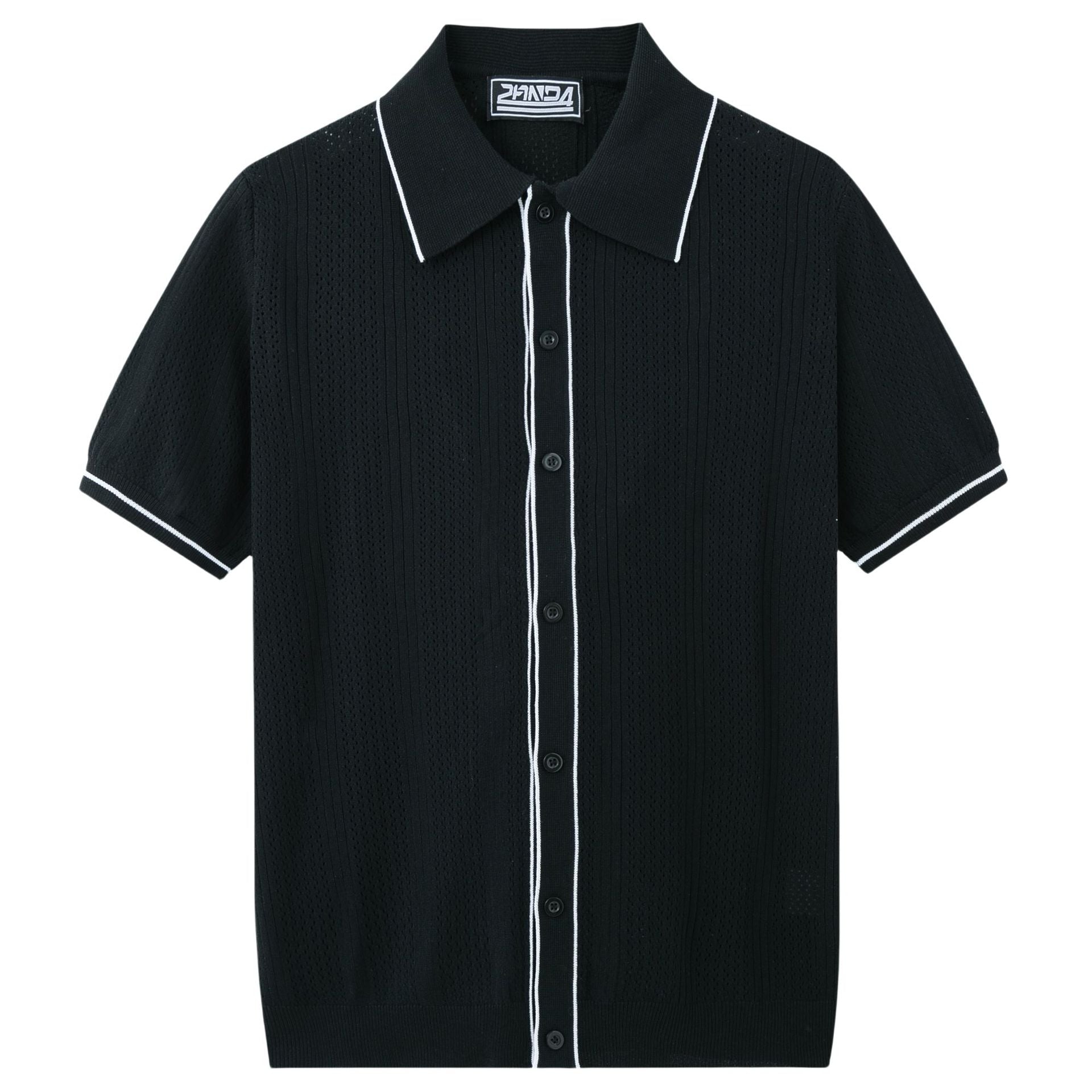 Men's Short - Sleeve Knit Polo Shirt – Viscose Regular Fit Casual Top Shirts - Novara