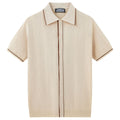 Men's Short - Sleeve Knit Polo Shirt – Viscose Regular Fit Casual Top Shirts - Novara
