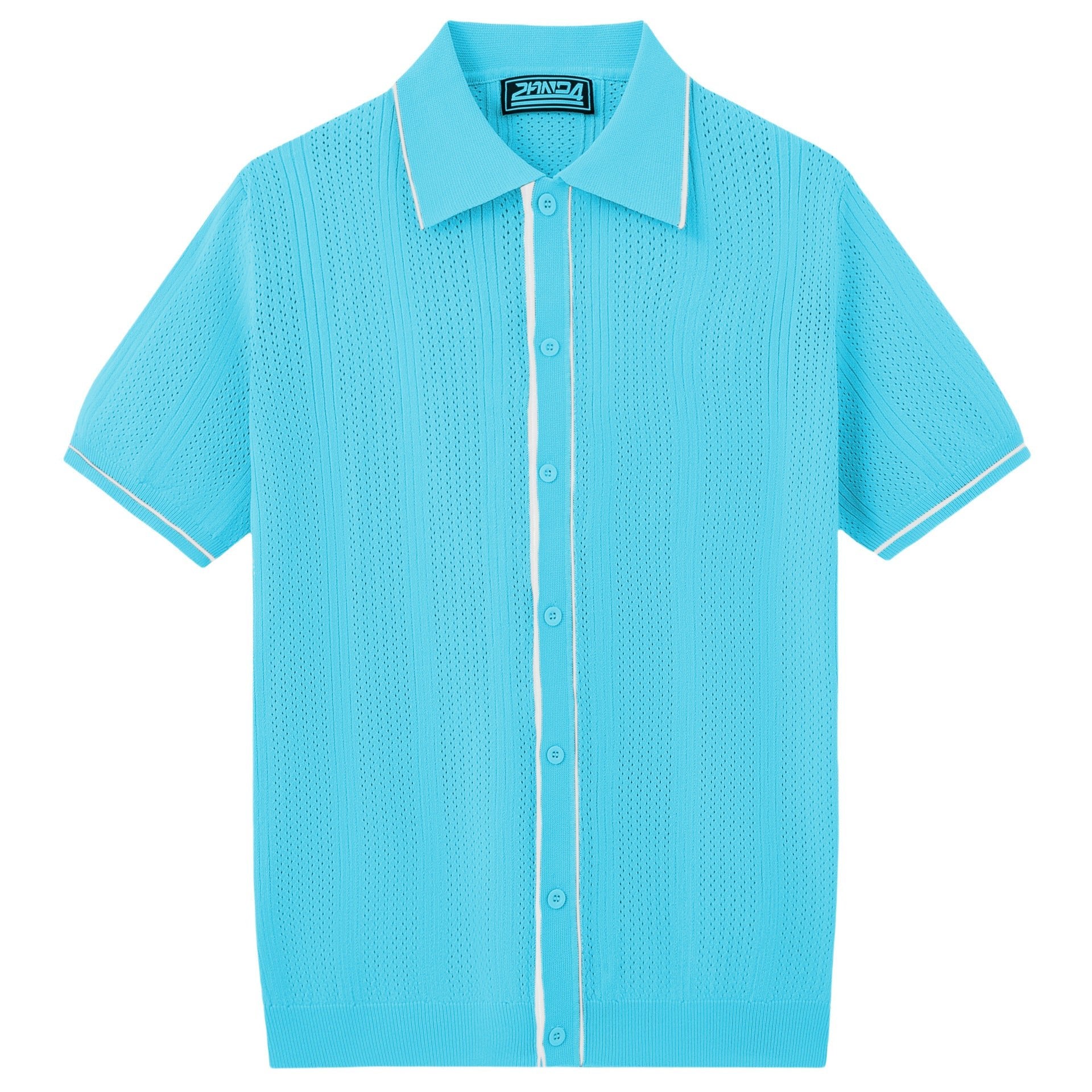 Men's Short - Sleeve Knit Polo Shirt – Viscose Regular Fit Casual Top Shirts - Novara