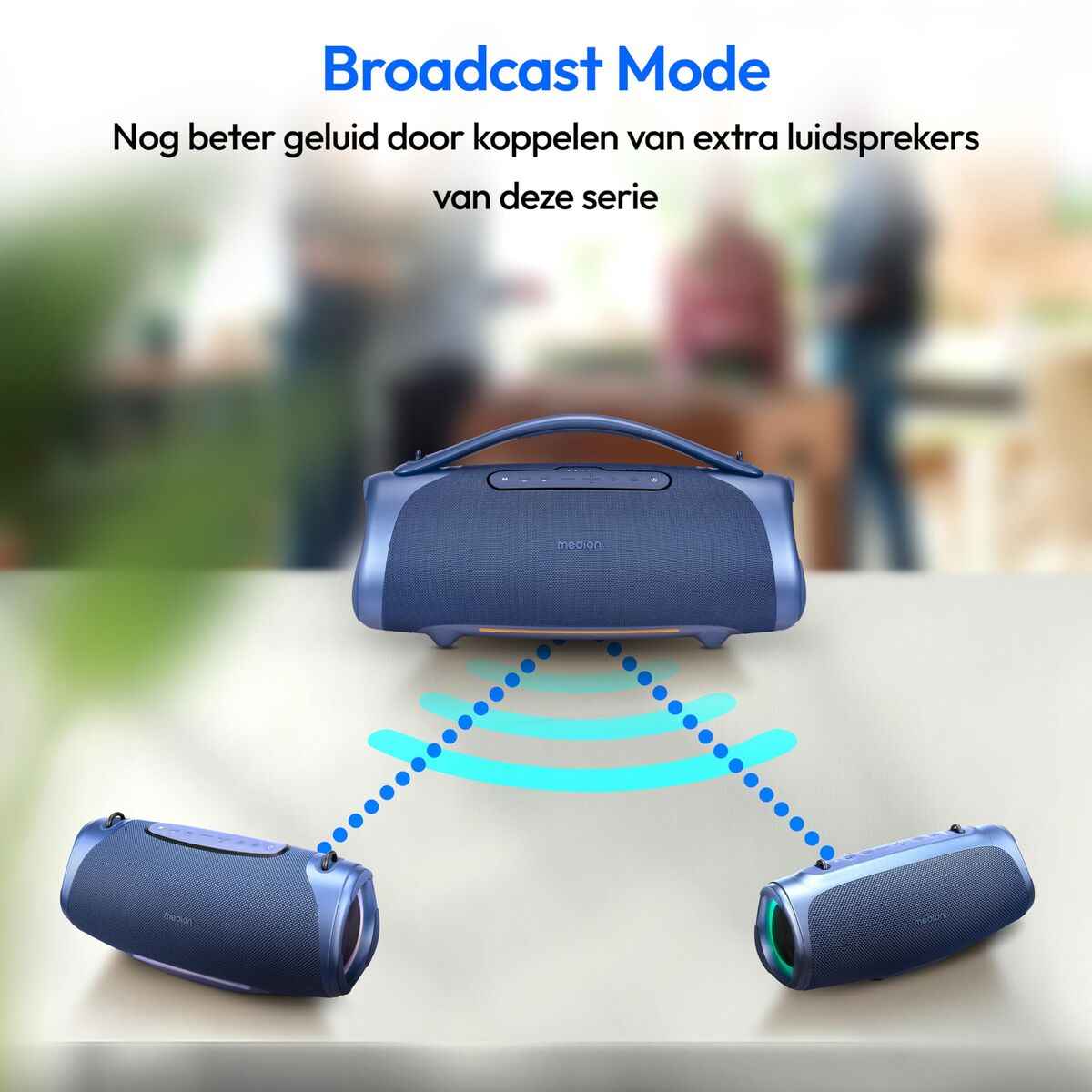 Portable Bluetooth Speakers Medion 50077078 Blue 4 W 50 W Computers | Electronics > Electronics | Sound > Bluetooth Speakers - Novara