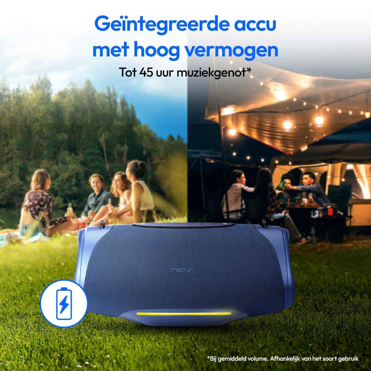 Portable Bluetooth Speakers Medion 50077078 Blue 4 W 50 W Computers | Electronics > Electronics | Sound > Bluetooth Speakers - Novara