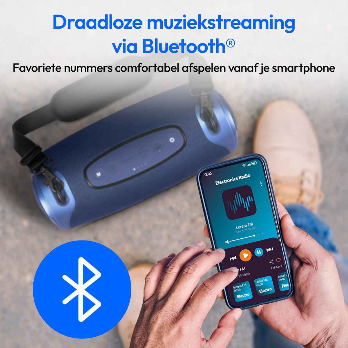 Portable Bluetooth Speakers Medion 50077078 Blue 4 W 50 W Computers | Electronics > Electronics | Sound > Bluetooth Speakers - Novara