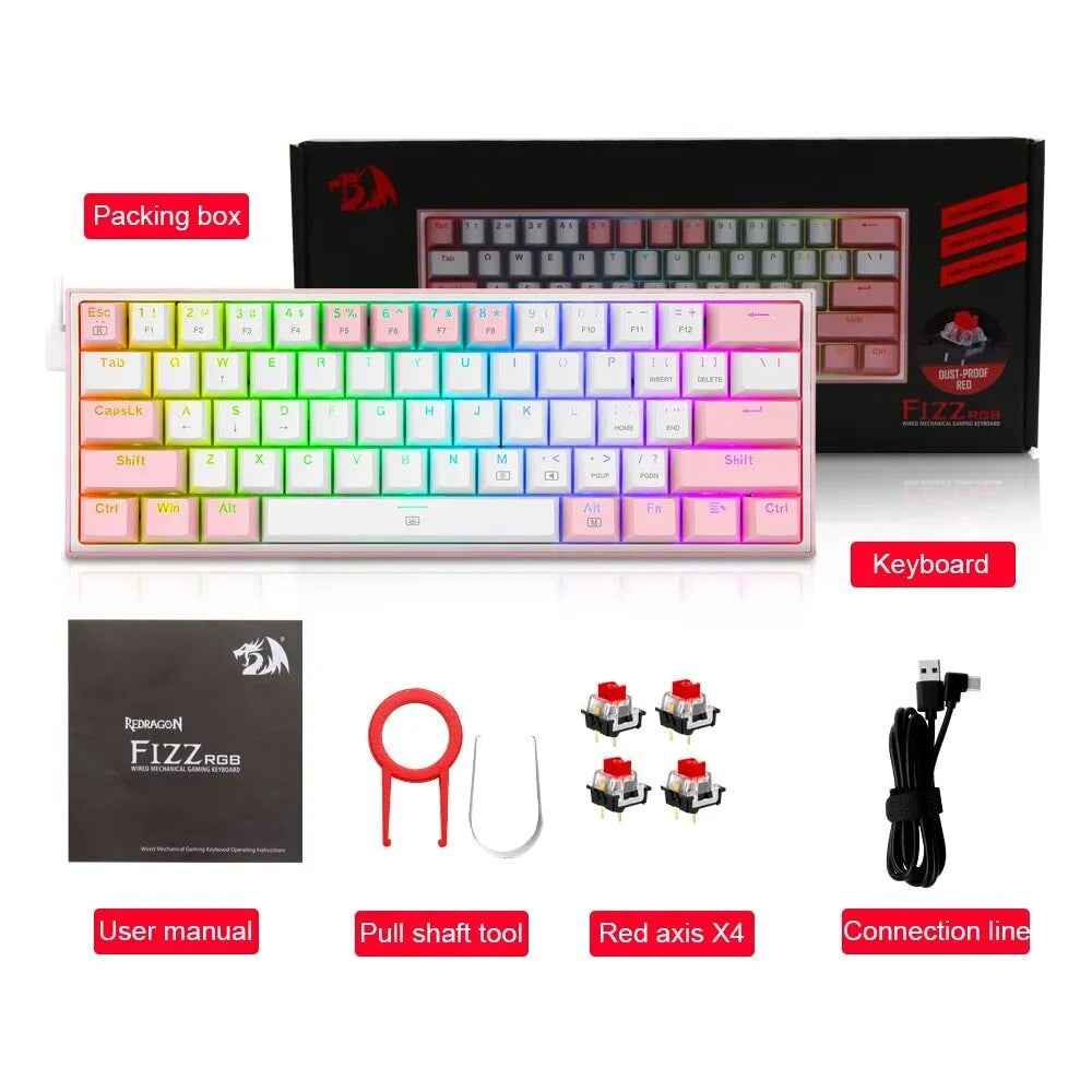 RGB Light Dual Keycap Wired Mechanical Keyboard RGB Keyboard - Novara